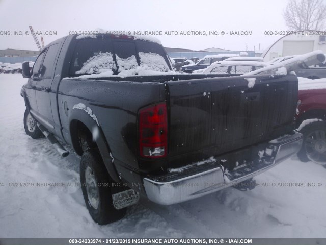 3D7KS29C76G160382 - 2006 DODGE RAM 2500 BLACK photo 3