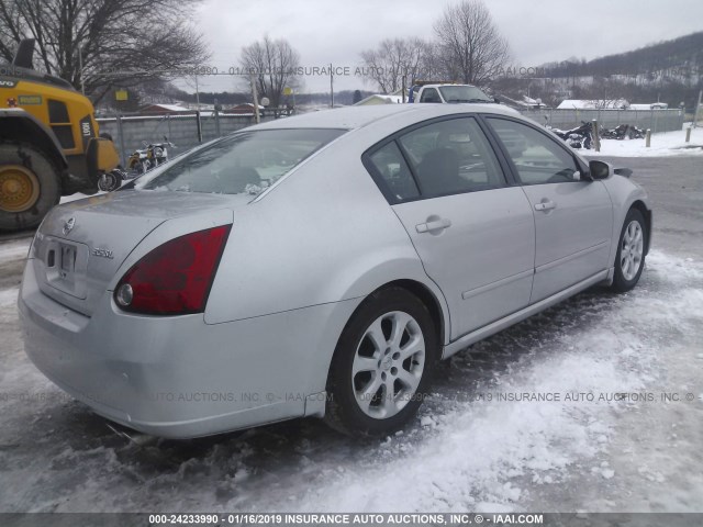 1N4BA41E77C828102 - 2007 NISSAN MAXIMA SE/SL SILVER photo 4