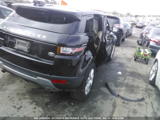 SALVP2BG6GH161058 - 2016 LAND ROVER RANGE ROVER EVOQU SE BLACK photo 4
