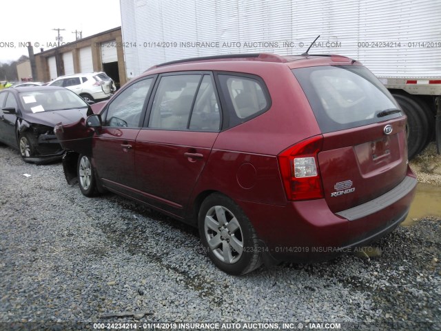 KNAFG525977087116 - 2007 KIA RONDO LX/EX BURGUNDY photo 3