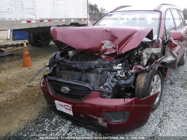 KNAFG525977087116 - 2007 KIA RONDO LX/EX BURGUNDY photo 6