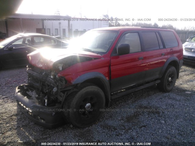 JA4LS31P5VP009645 - 1997 MITSUBISHI MONTERO SPORT LS RED photo 2