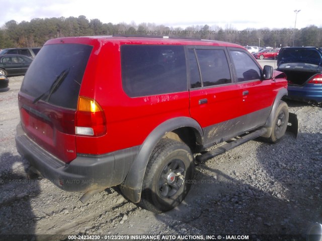 JA4LS31P5VP009645 - 1997 MITSUBISHI MONTERO SPORT LS RED photo 4