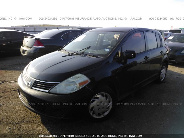 3N1BC13E48L421198 - 2008 NISSAN VERSA S/SL BLACK photo 2