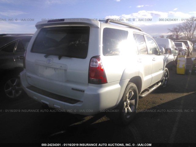 JTEBU14R58K032868 - 2008 TOYOTA 4RUNNER SR5/SPORT WHITE photo 4