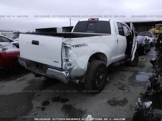 5TFRV54198X069703 - 2008 TOYOTA TUNDRA DOUBLE CAB/DOUBLE CAB SR5 WHITE photo 4