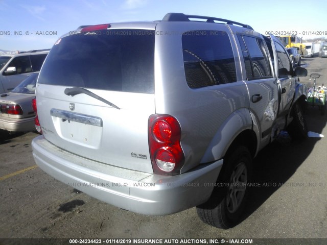 1D4HB48286F146438 - 2006 DODGE DURANGO SLT SILVER photo 4