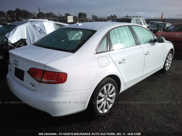 WAUFFAFL5BN004967 - 2011 AUDI A4 PREMIUM PLUS WHITE photo 4