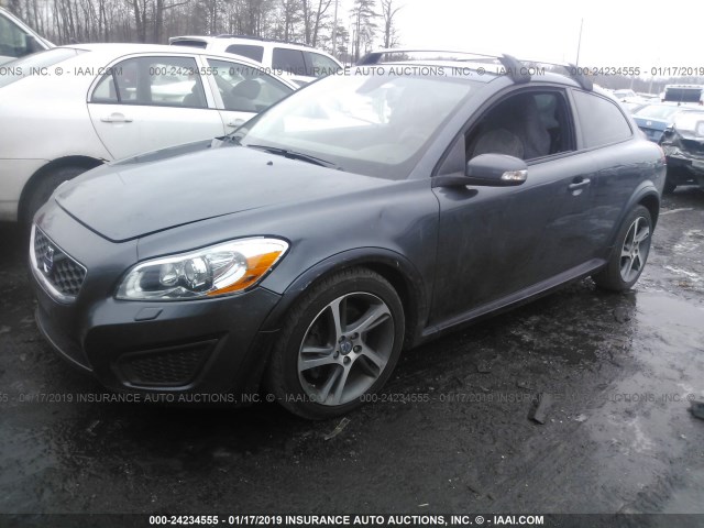 YV1672MK2D2309650 - 2013 VOLVO C30 T5 GRAY photo 2