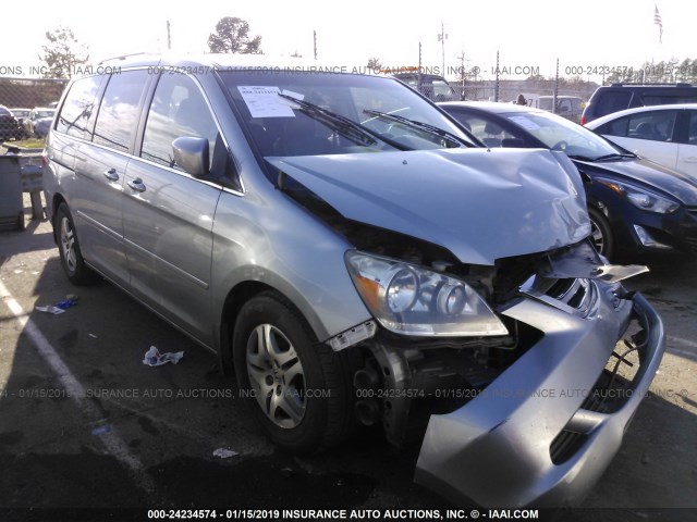 5FNRL38716B126119 - 2006 HONDA ODYSSEY EXL Light Blue photo 1