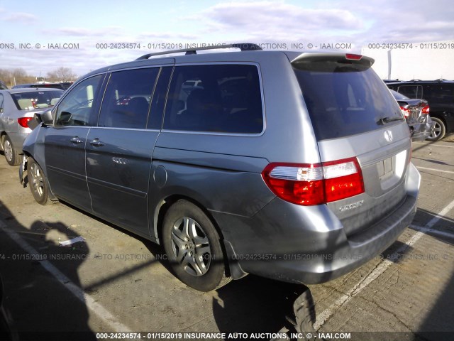 5FNRL38716B126119 - 2006 HONDA ODYSSEY EXL Light Blue photo 3