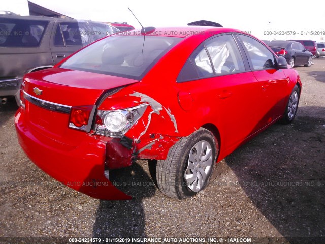 1G1PC5SH6G7126119 - 2016 CHEVROLET CRUZE LIMITED LS RED photo 4