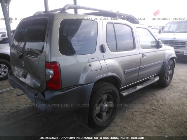 5N1ED28T64C628665 - 2004 NISSAN XTERRA XE/SE GOLD photo 4