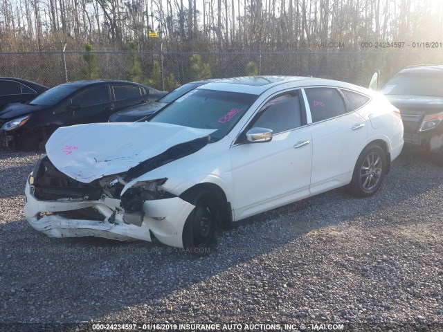 5J6TF1H3XAL005989 - 2010 HONDA ACCORD CROSSTOUR EX WHITE photo 2