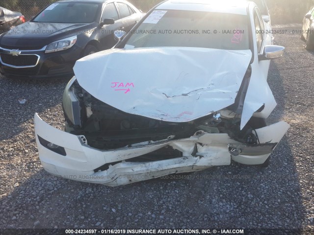 5J6TF1H3XAL005989 - 2010 HONDA ACCORD CROSSTOUR EX WHITE photo 6