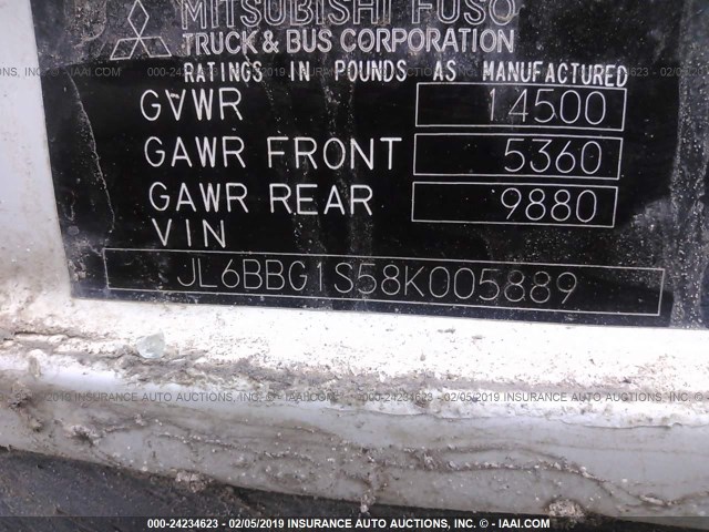 JL6BBG1S58K005889 - 2008 MITSUBISHI FUSO TRUCK FE 84D Unknown photo 9