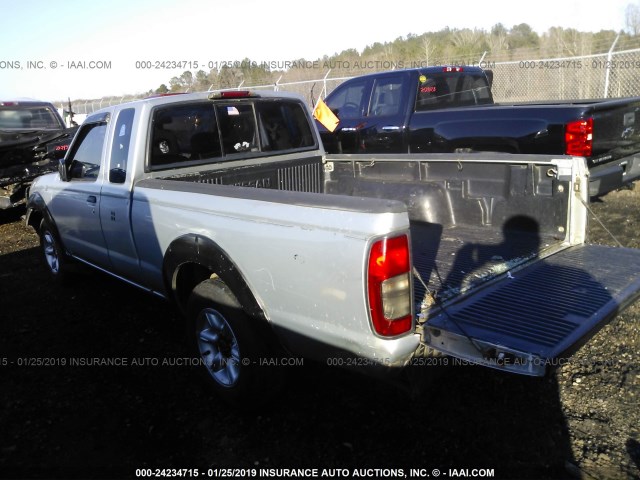 1N6DD26S82C307473 - 2002 NISSAN FRONTIER KING CAB XE SILVER photo 3