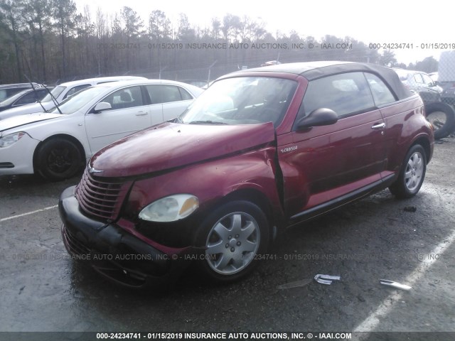 3C3EY55E95T266356 - 2005 CHRYSLER PT CRUISER TOURING RED photo 2