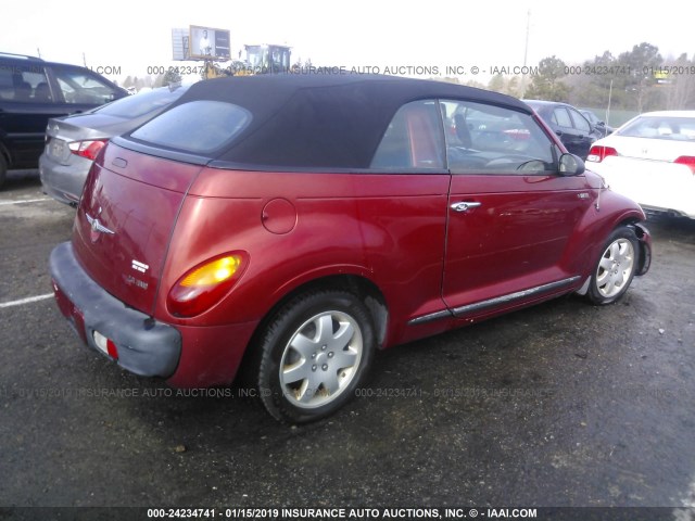 3C3EY55E95T266356 - 2005 CHRYSLER PT CRUISER TOURING RED photo 4