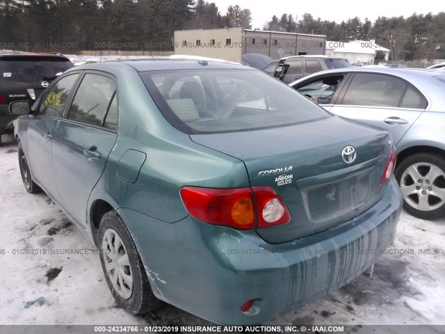 JTDBL40EX99040551 - 2009 TOYOTA COROLLA LE/XLE GREEN photo 3