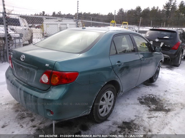 JTDBL40EX99040551 - 2009 TOYOTA COROLLA LE/XLE GREEN photo 4