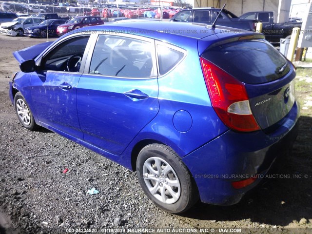 KMHCT5AE5DU079266 - 2013 HYUNDAI ACCENT GLS/GS BLUE photo 3