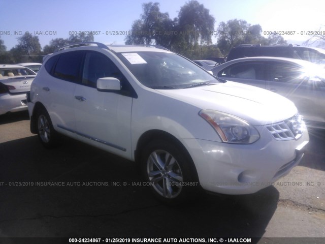 JN8AS5MT0CW269217 - 2012 NISSAN ROGUE S/SV WHITE photo 1