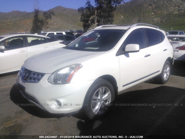 JN8AS5MT0CW269217 - 2012 NISSAN ROGUE S/SV WHITE photo 2