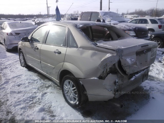 1FAFP34N77W288593 - 2007 FORD FOCUS ZX4/S/SE/SES BEIGE photo 3