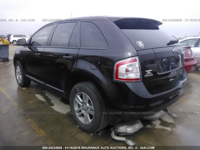 2FMDK3GC2ABA80927 - 2010 FORD EDGE SE BLACK photo 3