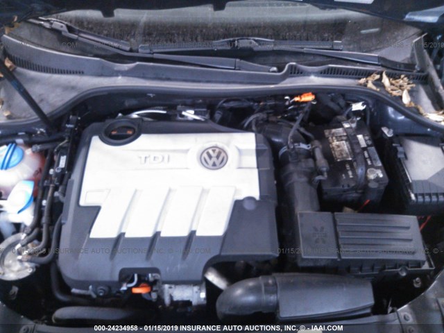 3VWML7AJ7BM695826 - 2011 VOLKSWAGEN JETTA TDI Navy photo 10