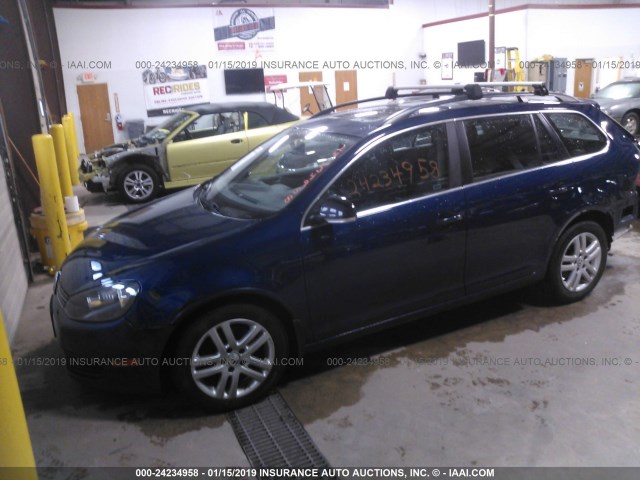 3VWML7AJ7BM695826 - 2011 VOLKSWAGEN JETTA TDI Navy photo 2