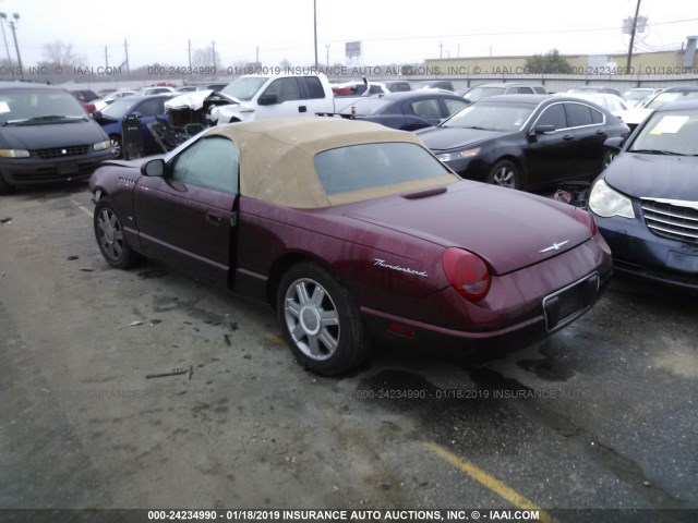 1FAHP60A64Y103916 - 2004 FORD THUNDERBIRD  BURGUNDY photo 3