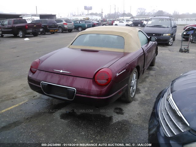 1FAHP60A64Y103916 - 2004 FORD THUNDERBIRD  BURGUNDY photo 4