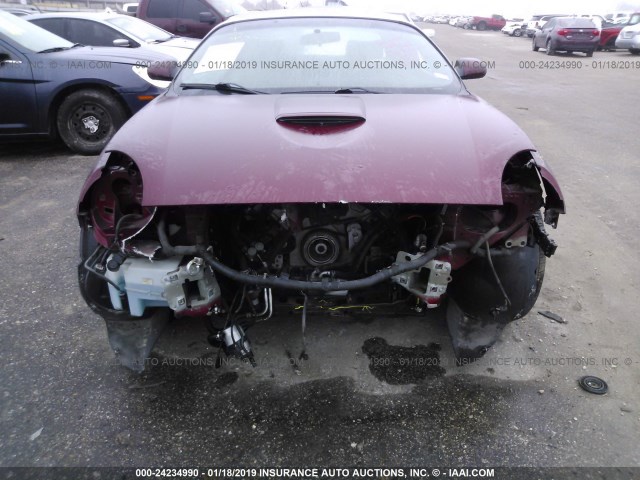 1FAHP60A64Y103916 - 2004 FORD THUNDERBIRD  BURGUNDY photo 6