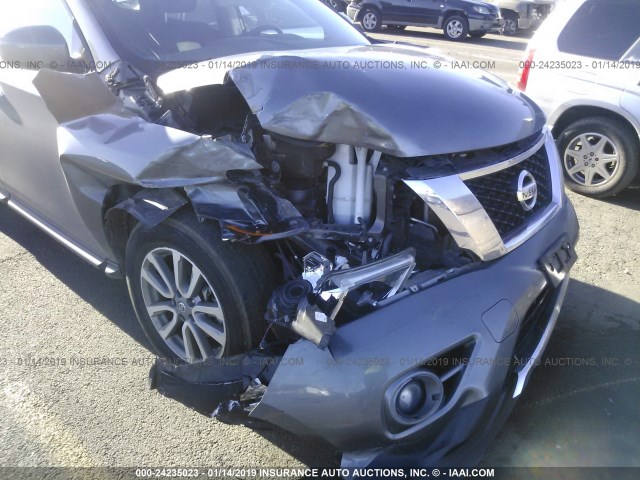 5N1AR2MN5FC620972 - 2015 NISSAN PATHFINDER S/SV/SL/PLATINUM GRAY photo 6