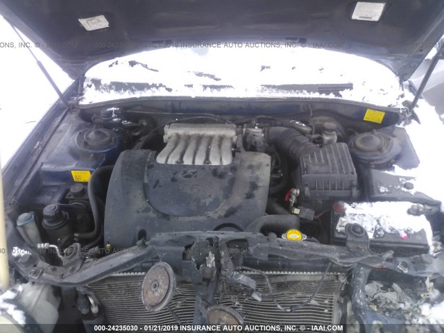 KMHWF25H33A759254 - 2003 HYUNDAI SONATA GL BLUE photo 10