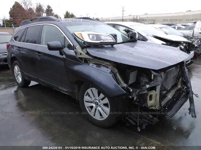 4S4BSACC9H3284104 - 2017 SUBARU OUTBACK 2.5I PREMIUM GRAY photo 1