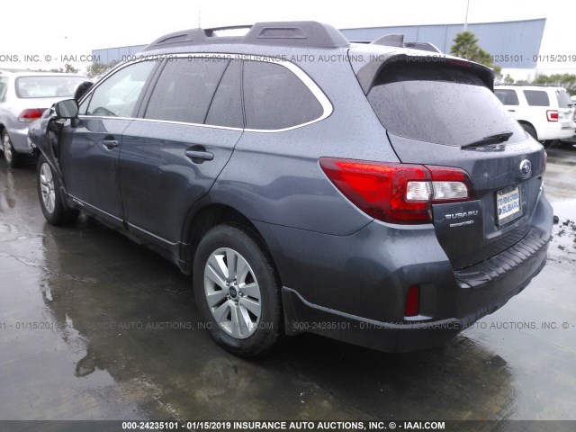 4S4BSACC9H3284104 - 2017 SUBARU OUTBACK 2.5I PREMIUM GRAY photo 3