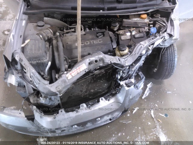 KL1TD5DE5AB104615 - 2010 CHEVROLET AVEO LS/LT ნაცრისფერი ფოტო 10