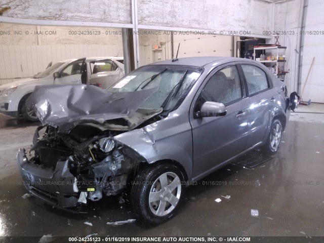KL1TD5DE5AB104615 - 2010 CHEVROLET AVEO LS/LT ნაცრისფერი ფოტო 2