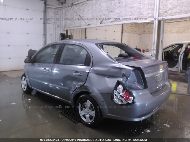 KL1TD5DE5AB104615 - 2010 CHEVROLET AVEO LS/LT ნაცრისფერი ფოტო 3