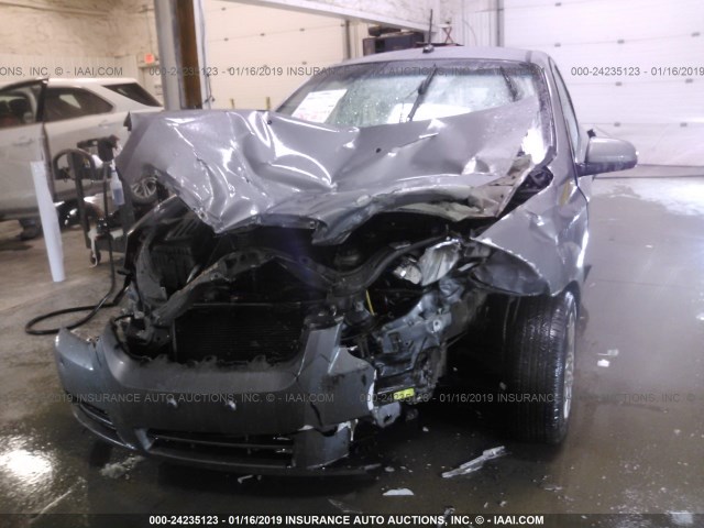 KL1TD5DE5AB104615 - 2010 CHEVROLET AVEO LS/LT ნაცრისფერი ფოტო 6