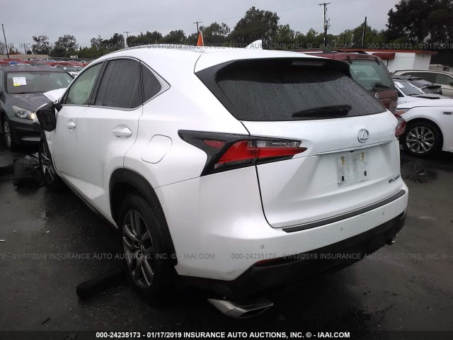 JTJYARBZXF2021223 - 2015 LEXUS NX 200T WHITE photo 3