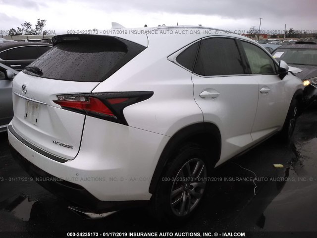 JTJYARBZXF2021223 - 2015 LEXUS NX 200T WHITE photo 4