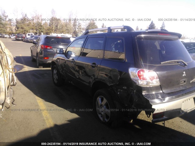 JA4LZ41G23U085355 - 2003 MITSUBISHI OUTLANDER XLS BLACK photo 6