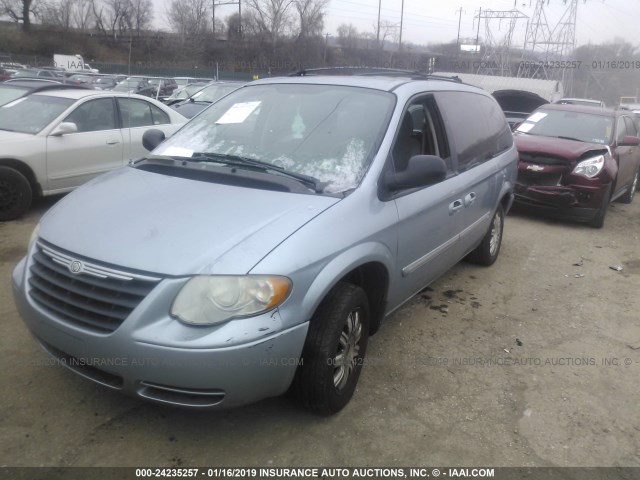 2C4GP54L75R429337 - 2005 CHRYSLER TOWN & COUNTRY TOURING BLUE photo 2