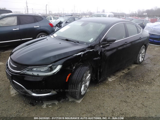 1C3CCCAB5FN658211 - 2015 CHRYSLER 200 LIMITED BLACK photo 2