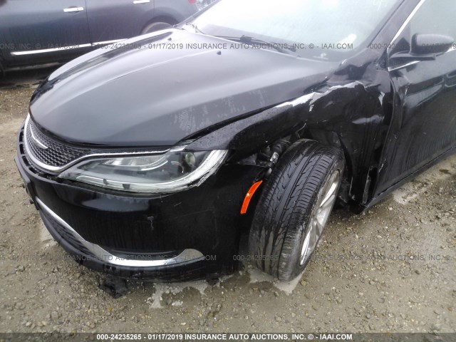 1C3CCCAB5FN658211 - 2015 CHRYSLER 200 LIMITED BLACK photo 6