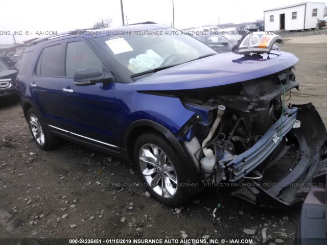 1FM5K7D8XDGA97564 - 2013 FORD EXPLORER XLT BLUE photo 1